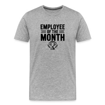Mitarbeiter des Monats - Männer Premium Bio T-Shirt - Grau meliert - Vorne - Damien (186cm)