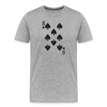 Motif Huit Piques - T-shirt bio Premium Homme - gris chiné - Devant - Damien (186cm)