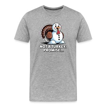 No turkey for dinner - Men's Premium Organic T-Shirt - heather grey - Front - Damien (186cm)
