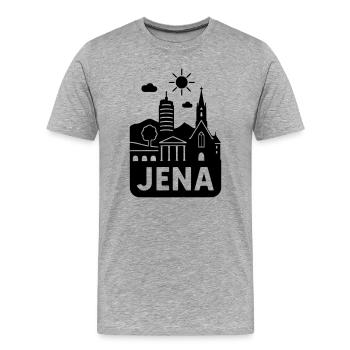 Jena Silhouette - Men's Premium Organic T-Shirt - heather grey - Front - Damien (186cm)