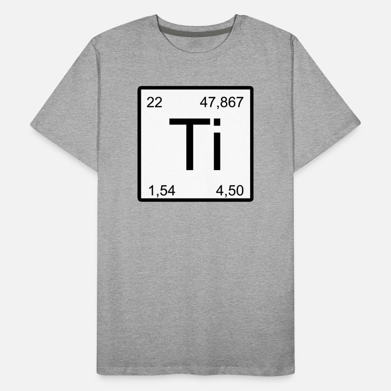 Titanium Element Symbol Minimal Tile Men's Premium Organic T-Shirt