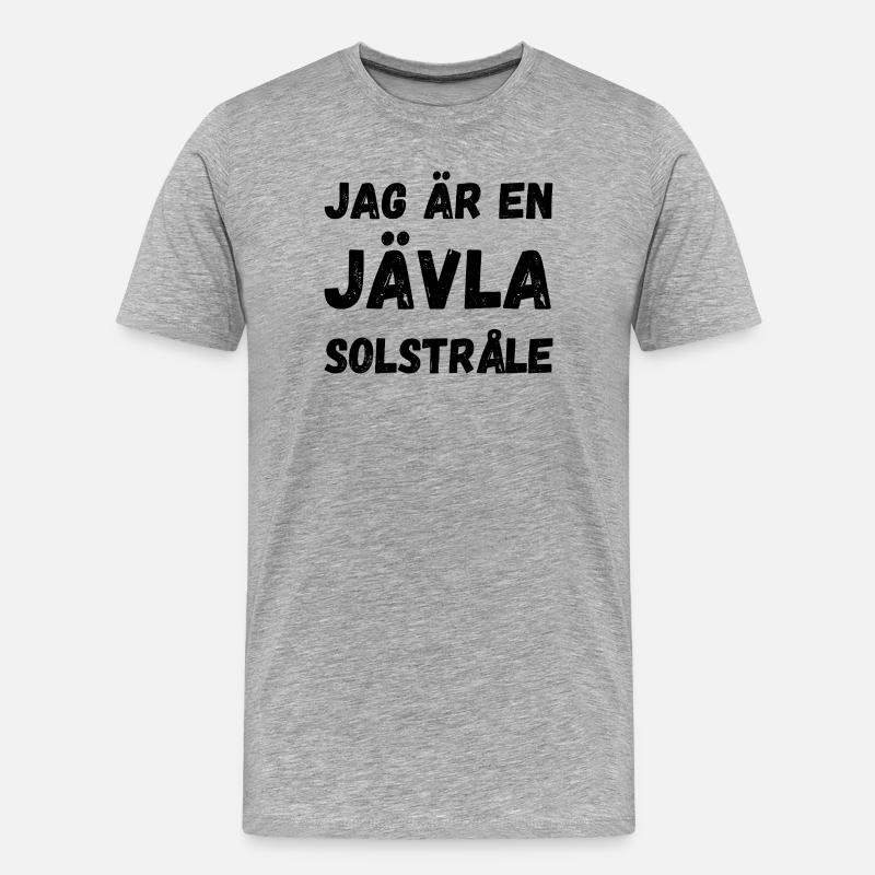 ICH BIN EIN VERDAMMTER SONNENSCHEIN - Männer Premium Bio T-Shirt - Grau meliert