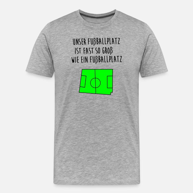 wie ein fussballplatz - Männer Premium Bio T-Shirt - Grau meliert