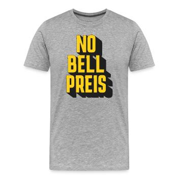 No Bell Preis - Männer Premium Bio T-Shirt - Grau meliert - Vorne - Damien (186cm)