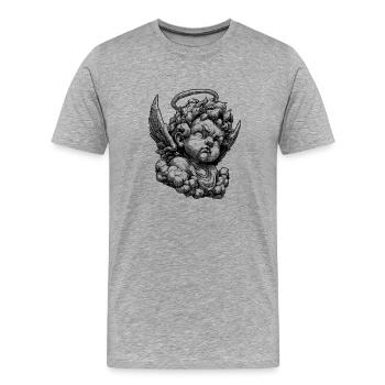Vintage Cupid Design - Men's Premium Organic T-Shirt - heather grey - Front - Damien (186cm)