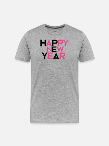 Bonne Année #2 - T-shirt bio Premium Homme - gris chiné