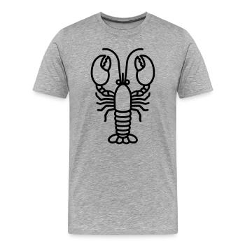Homard - T-shirt bio Premium Homme - gris chiné - Devant - Damien (186cm)