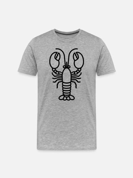 Lobster - Men's Premium Organic T-Shirt - heather grey