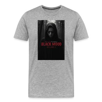 Black_Moods_Vol_2_2k_origin - Männer Premium Bio T-Shirt - Grau meliert - Vorne - Damien (186cm)