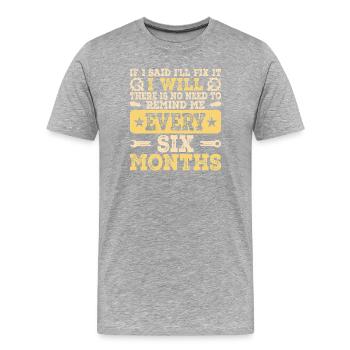Mechanic Mechatronics Technician Handyman Gift - Men's Premium Organic T-Shirt - heather grey - Front - Damien (186cm)