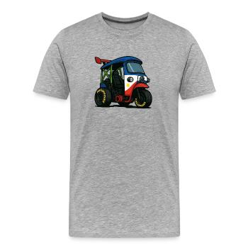 Légende de la rue des Philippines - T-shirt bio Premium Homme - gris chiné - Devant - Damien (186cm)