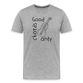 Good Chords Only Guitar - Men's Premium Organic T-Shirt - heather grey - Front - Damien (186cm)