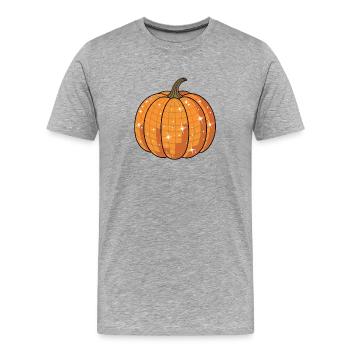 Funkelndes Kürbis-Mosaik - Männer Premium Bio T-Shirt - Grau meliert - Vorne - Damien (186cm)