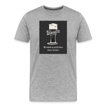 Hello Darkness – Brewed to Perfection - Men's Premium Organic T-Shirt - heather grey - Front - Damien (186cm)