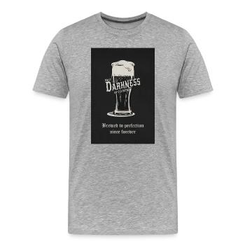 Hello Darkness – Brewed to Perfection - Men's Premium Organic T-Shirt - heather grey - Front - Damien (186cm)