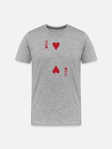 Two Hearts Double Head Card Rome - Men's Premium Organic T-Shirt - heather grey
