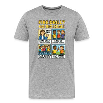 Feueralarm leicht gemacht - Männer Premium Bio T-Shirt - Grau meliert - Vorne - Damien (186cm)