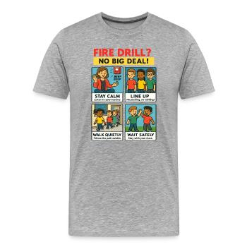Feueralarm leicht gemacht - Männer Premium Bio T-Shirt - Grau meliert - Vorne - Damien (186cm)