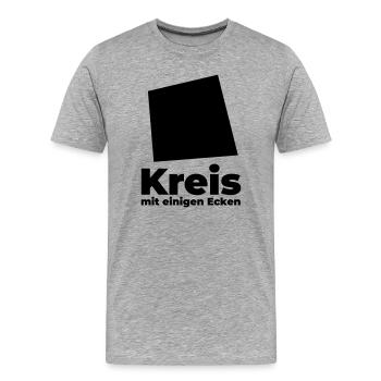 Circle with some corners - Men's Premium Organic T-Shirt - heather grey - Front - Damien (186cm)
