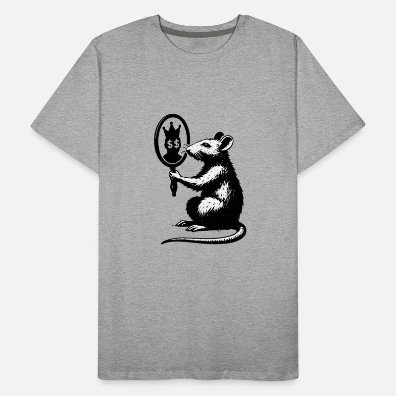 Rat devant le miroir T-shirt bio Premium Homme