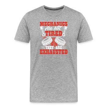 Mechanic Mechatronics Technician Handyman Gift - Men's Premium Organic T-Shirt - heather grey - Front - Damien (186cm)