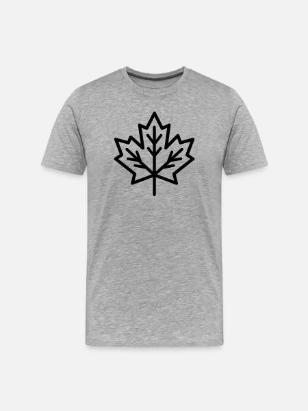 maple leaf - Men's Premium Organic T-Shirt - heather grey