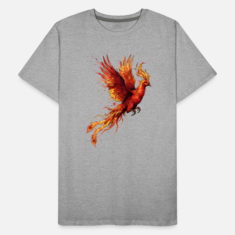 Tempête de feu Phoenix T-shirt bio Premium Homme