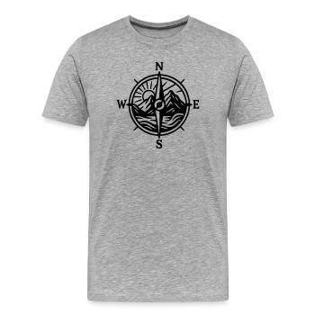Nature - T-shirt bio Premium Homme - gris chiné - Devant - Damien (186cm)