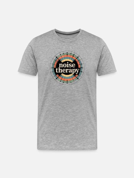 Retro Grunge – Noise Therapy - Men's Premium Organic T-Shirt - heather grey