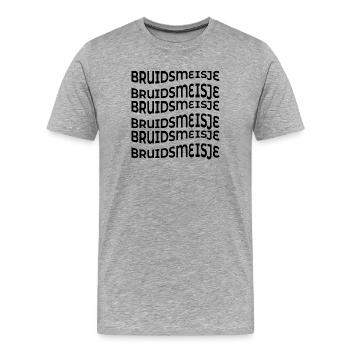 DEMOISELLE D’HONNEUR - T-shirt bio Premium Homme - gris chiné - Devant - Damien (186cm)