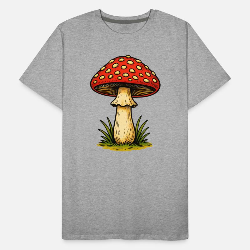 Red Toadstool Retro Men's Premium Organic T-Shirt