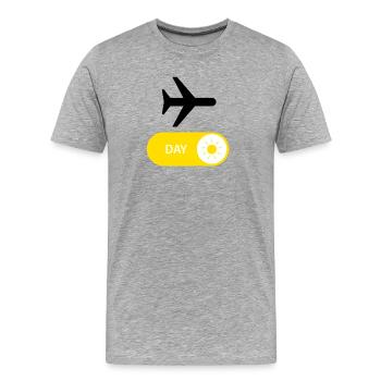 Monde TRAVEL - ON  - T-shirt bio Premium Homme - gris chiné - Devant - Damien (186cm)