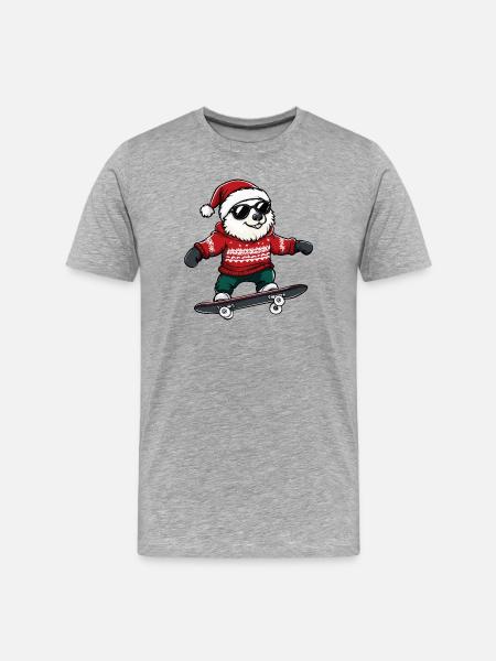 Polar Bear Christmas Funny - Men's Premium Organic T-Shirt - heather grey