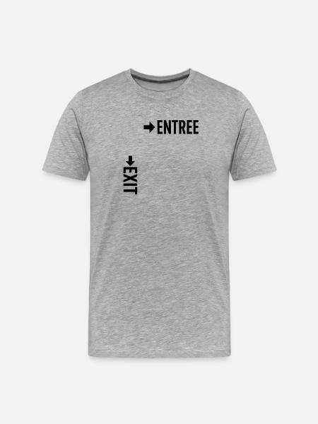 Exit Entrance - Men's Premium Organic T-Shirt - heather grey