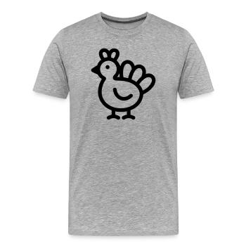turkey - Men's Premium Organic T-Shirt - heather grey - Front - Damien (186cm)
