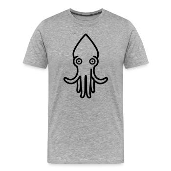 calmar - T-shirt bio Premium Homme - gris chiné - Devant - Damien (186cm)