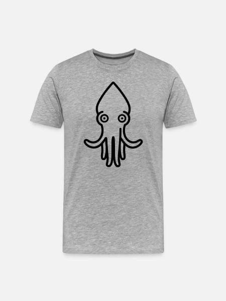 squid - Men's Premium Organic T-Shirt - heather grey