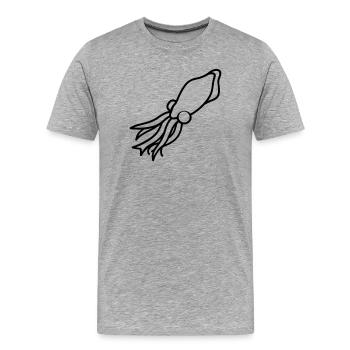 calmar - T-shirt bio Premium Homme - gris chiné - Devant - Damien (186cm)