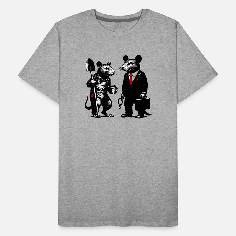 Worker Rat and Office Rat Men's Premium Organic T-Shirt