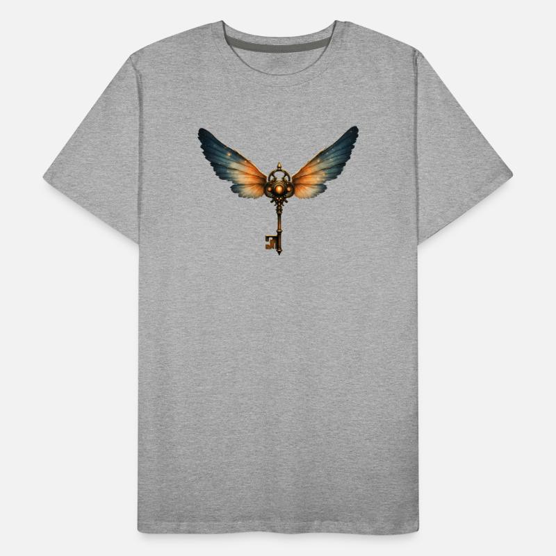 Winged Key Steampunk Men's Premium Organic T-Shirt