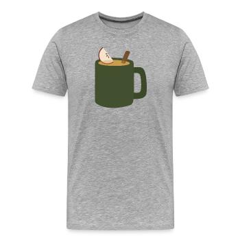 Mulled Apple Cider Mug - Men's Premium Organic T-Shirt - heather grey - Front - Damien (186cm)