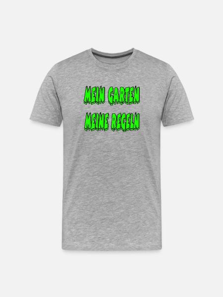 Garten - Männer Premium Bio T-Shirt - Grau meliert
