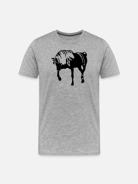 Cheval - T-shirt bio Premium Homme - gris chiné