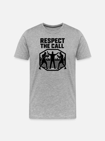 MMA Tribute Respect The Call - Men's Premium Organic T-Shirt - heather grey