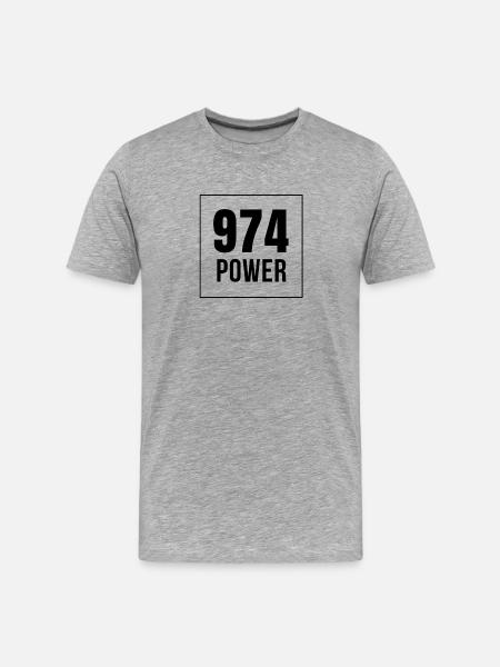 974 Power - Men's Premium Organic T-Shirt - heather grey