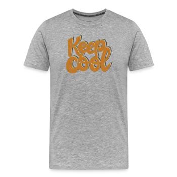 Keep cool - Männer Premium Bio T-Shirt - Grau meliert - Vorne - Damien (186cm)