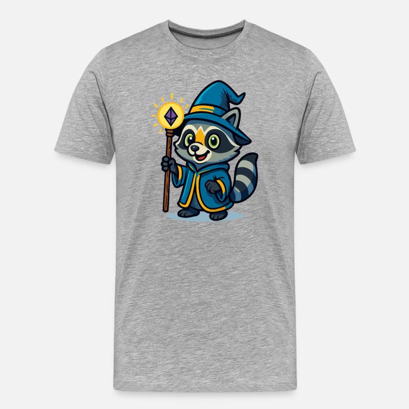 Randolf the cute - Männer Premium Bio T-Shirt - Grau meliert