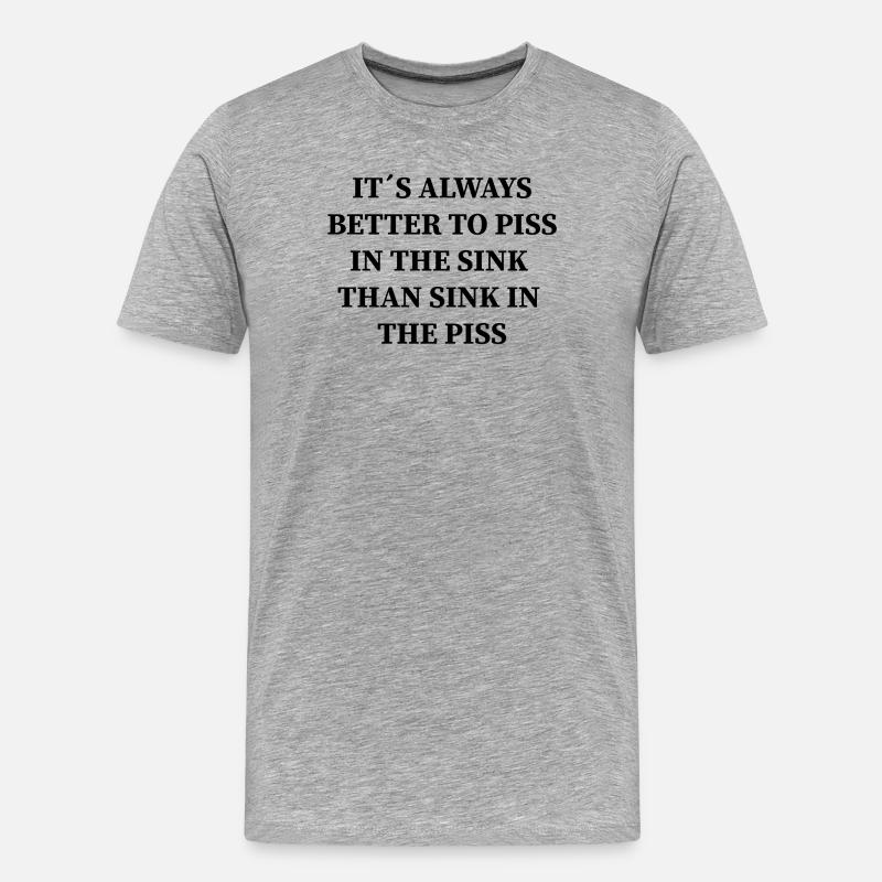Meme Shirt - Männer Premium Bio T-Shirt - Grau meliert