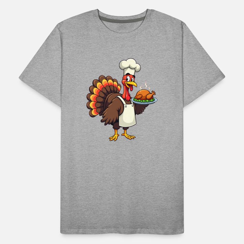 Cuisinier de dinde de Thanksgiving Thanksgiving T-shirt bio Premium Homme