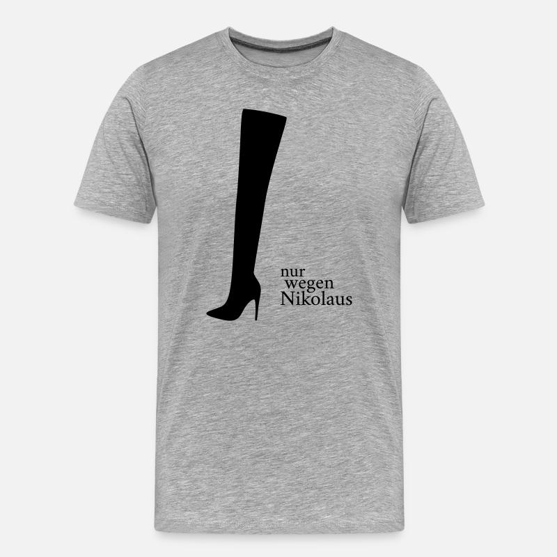 À cause de Saint-Nicolas - T-shirt bio Premium Homme - gris chiné